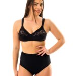 Reggiseno senza ferretto Gios 985 cotone e pizzo spalline larghe